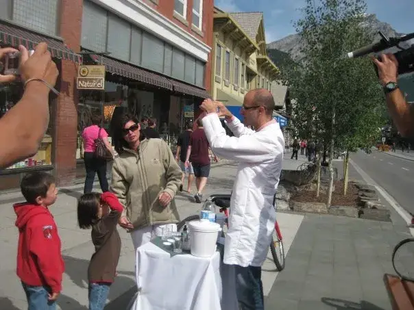 Shooting science on the street as part of the Banff Science Communications program